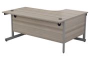 New Radial / Corner Desk 1800 x 1200mm - Grey Oak