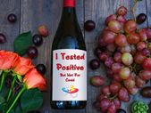 I Tested Positive But Not For Covid Wine Label Pregnancy Announcement Wine Label quarantine pregnancy new baby we're expecting wine label