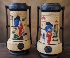 A Pair of Cyples Old Pottery Art Deco Vases