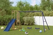 Outdoor Playset | Brown | Solid pine wood, Polypropylene | Large