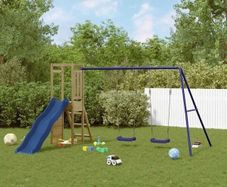 Outdoor Playset | Brown | Solid pine wood, Polypropylene | Large