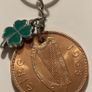 Lucky Irish Penny Pingin Pre Decimal Uncirculated 1968 coin with charm keyring Image 3