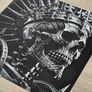 Skeleton Portrait - 3D Printed Texture Wall Art Image 3