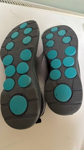 Skechers mens GO WALK Hahn sneakers trainers runners Size 43 UK9.5 BNWT grey black teal no-tie laces