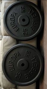 2x25kg Europa standard 1" diameter weight plates