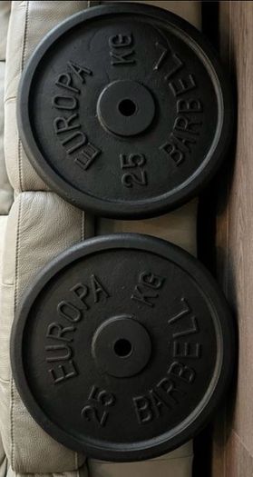 2x25kg Europa standard 1" diameter weight plates
