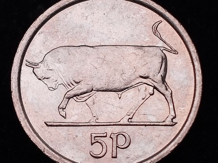 [#2587] - Ireland 2000 | Irish 5p | 5 Pence | Bull | KM.28 | MS