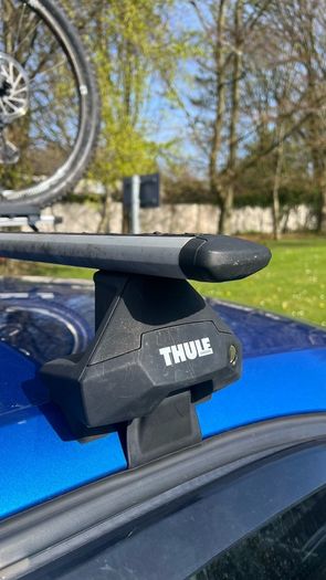 thule roof bars bike rack