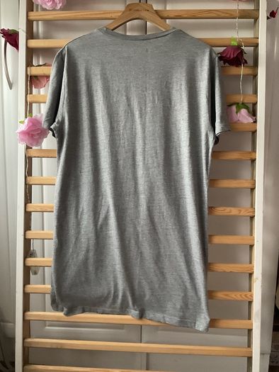 tshirt grey longline Topman tshirt small