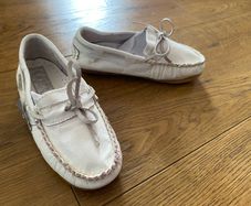 Step2wo London Leather White Loafers / Moccasins