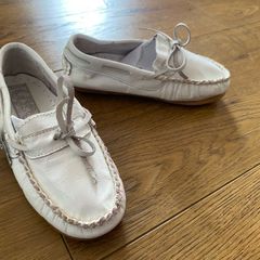 Step2wo London Leather White Loafers / Moccasins