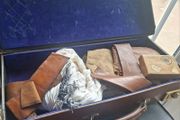 Vintage 1930's Military Brown Leather Victor/Cheney Case  with Military items