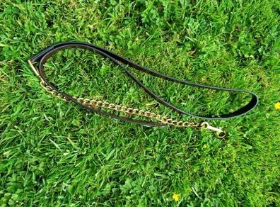 Leather Show Lead with Brass Clip