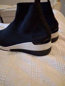 Shoe Rack black ankle boot wedge  UK 6