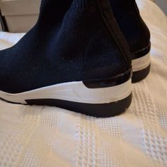 Shoe Rack black ankle boot wedge  UK 6