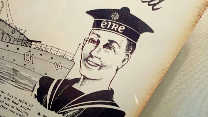 Irish navy recruitment poster tin metal sign
