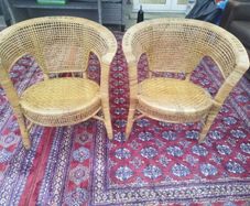 Vintage Ratan Tub Chairs