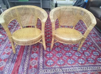 Vintage Ratan Tub Chairs