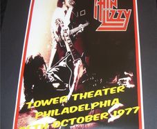 THIN LIZZY Concert Poster Tower Theater Philadelphia 1977 A3 Size repro