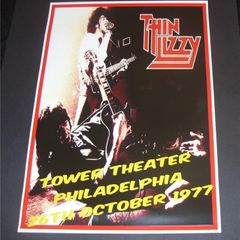 THIN LIZZY Concert Poster Tower Theater Philadelphia 1977 A3 Size repro