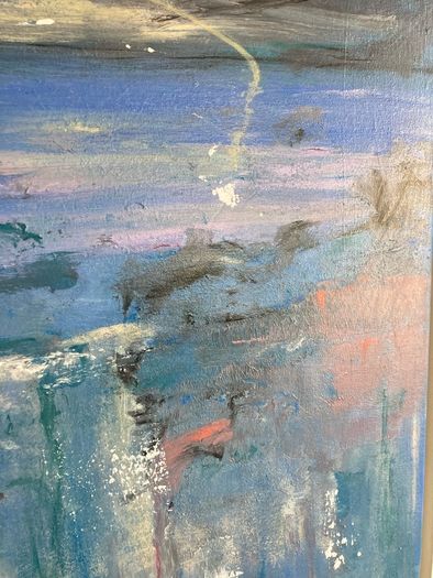 Large Framed Original Seascape by Artist Irish Art Original Art Abstract Art
