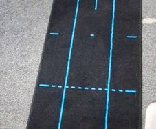 Puttout mat with Pressure Putt Golf Trainer