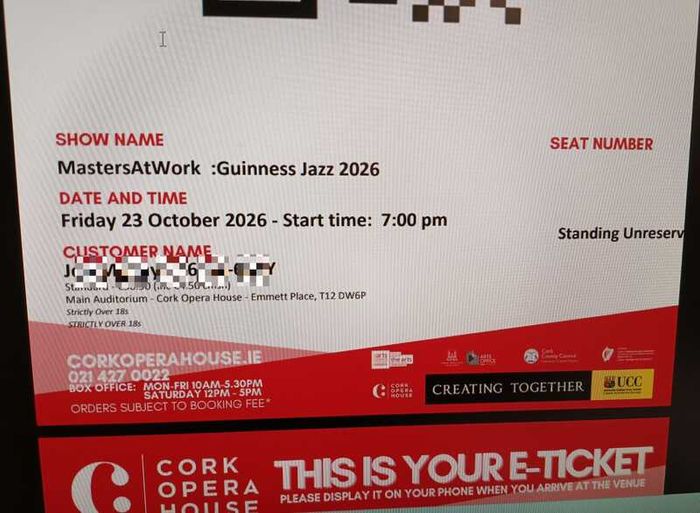 4 Tickets to Masters at Work - Cork Opera House - 23 Oct
