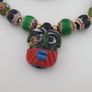 Antique Venetian Style MultiColor Mix Glass Beads Necklace Image 2
