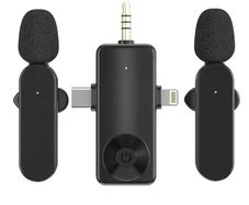 VBVC 3-in-1 Wireless Lavalier Microphone - USB-C / Lightning / 3.5mm for iPhone, Android & Camera - 08312