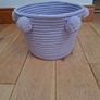 5 X Lilac Pom Pom Storage Baskets Image 2