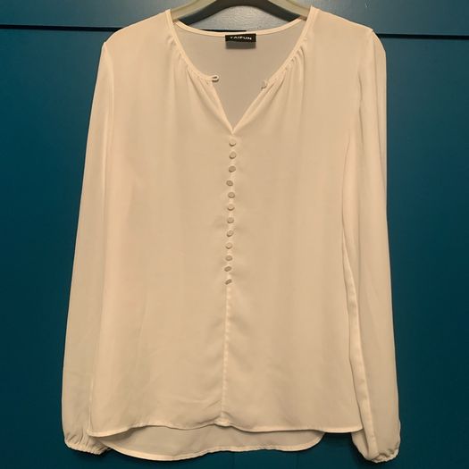 Cream long sleeve blouse. Size XS