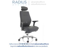 Domino High Back Posture Chair with Arms and Headrest