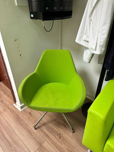 Lime Green sofas with chairs