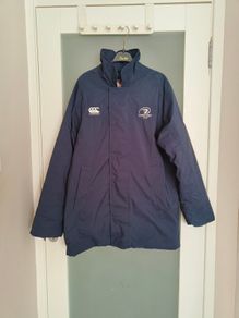 Vintage Canterbury Leinster Rugby bench jacket from the early 2000s