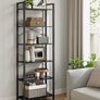 Narrow bookcase 6 levels shelves Image 6