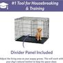Pets 61 cm  Single Door Folding Dog Crate with Divider Panel, Leak Proof Tray  Secure Latches  Metal Wire Kennel for Small Breeds  Portable, Durable  Easy to Assemble Image 6