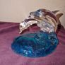 Leaping Dolphins Crystal statue Image 3