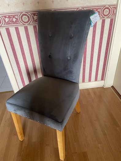 Chair Grey Velet (Brand New with Tags)