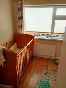 Solid Pine Baby Cot with Mattress