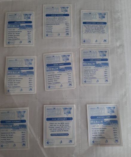 Vintage merlin Premier league cards 1997/98