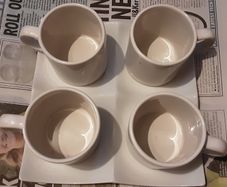 ceramic tray and mugs