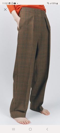 Zara Collection brand New Check Darted Trousers size L with Tag