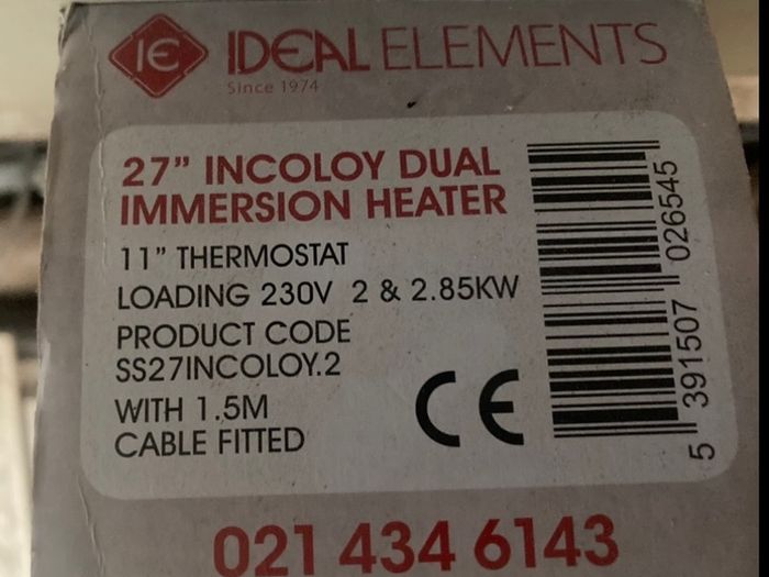 PRICE DROP NEW 117L Cylinder & 27" immersion heater