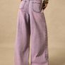 Estelle Shein Light Purple Wide Leg Jeans Size UK 14 Image 3