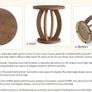 Rustic Round Wooden Side Table Versatile Accent Table for Living Room, Bedroom, or Office Image 3