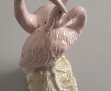 Porcelain - Vintage - Pink Herons Figurine