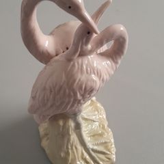 Porcelain - Vintage - Pink Herons Figurine