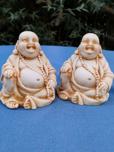 2 X Stone fat Bhuddas