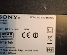 sony tv 65 inch