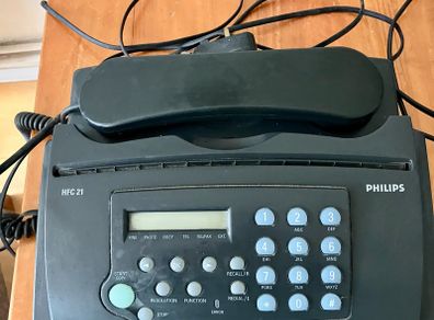 fax machine and telephone